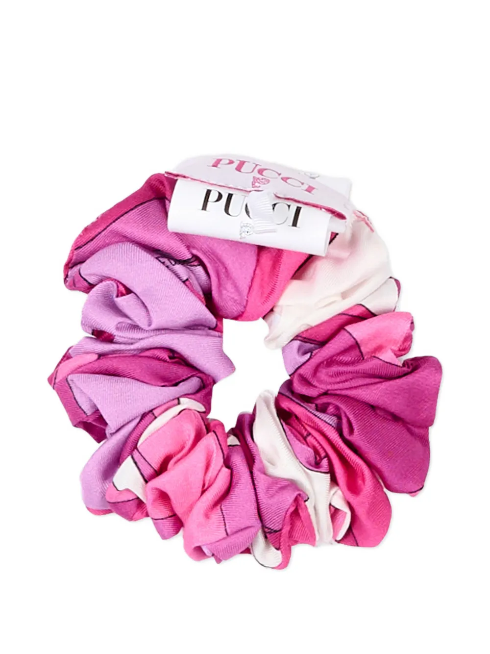  Pucci Junior Pattern Elasticated Hair Accessory - Pink 