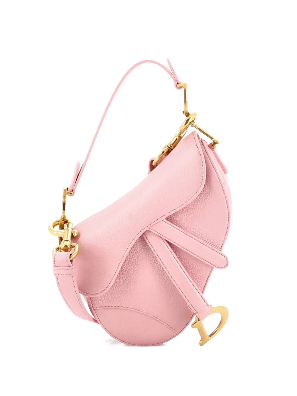 Christian Dior Pre-Owned Saddle Handbag with Strap Leather Mini shoulder bag - Rosa