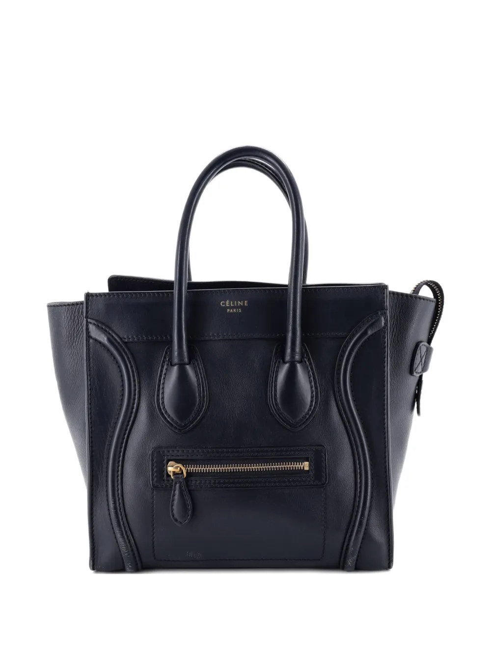 Celine Pre-Owned Luggage Bag Grainy Leather Micro tote bag - Blu