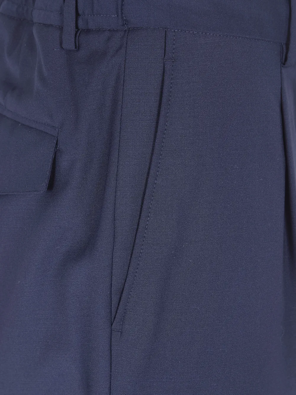  Barba Roma Drawstring Pleated Trousers - Blue 
