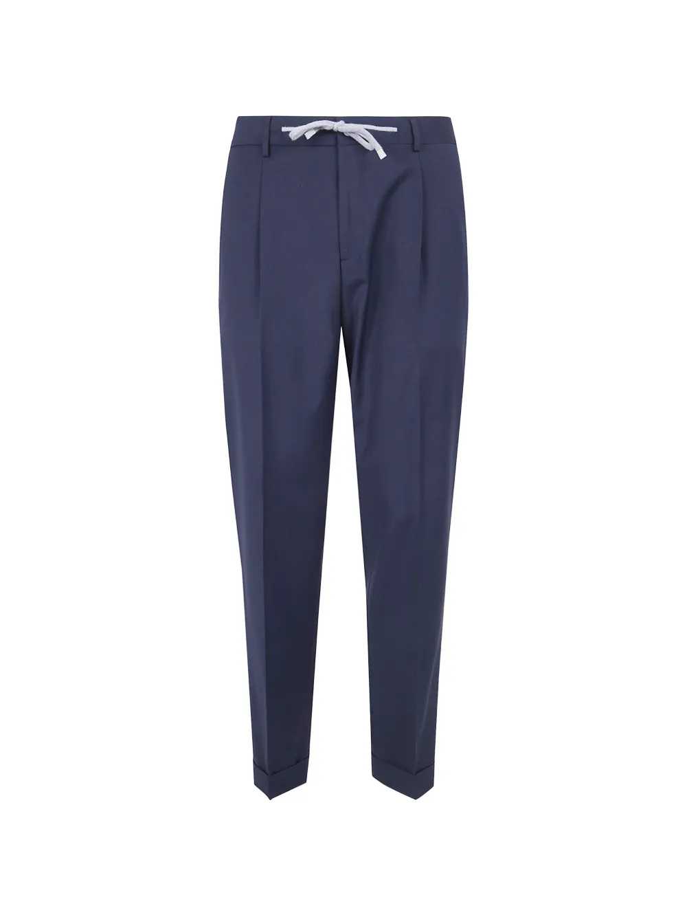 Barba Roma drawstring pleated trousers - Blu