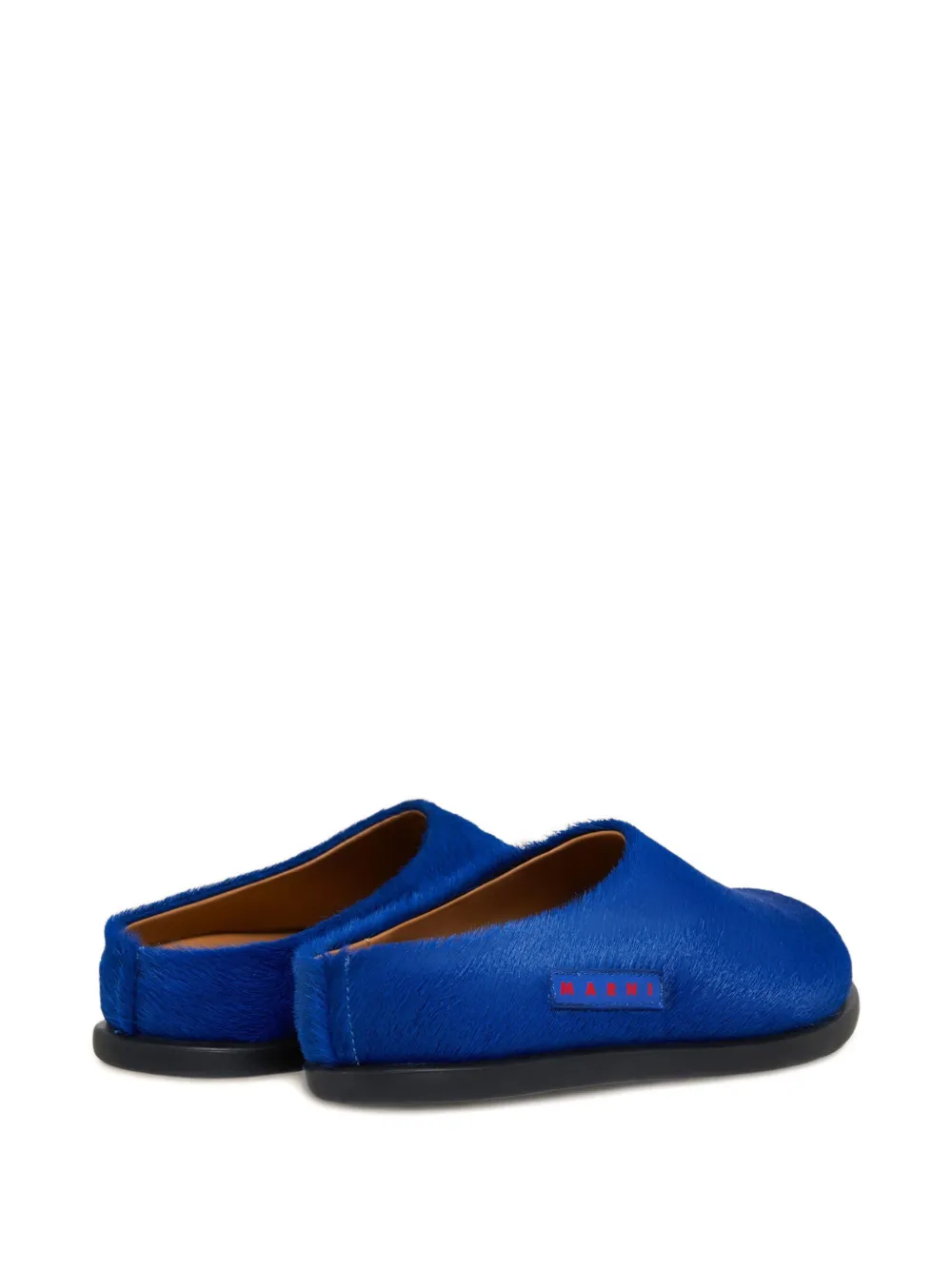 Marni Kids Sneakers met patch en bont Blauw