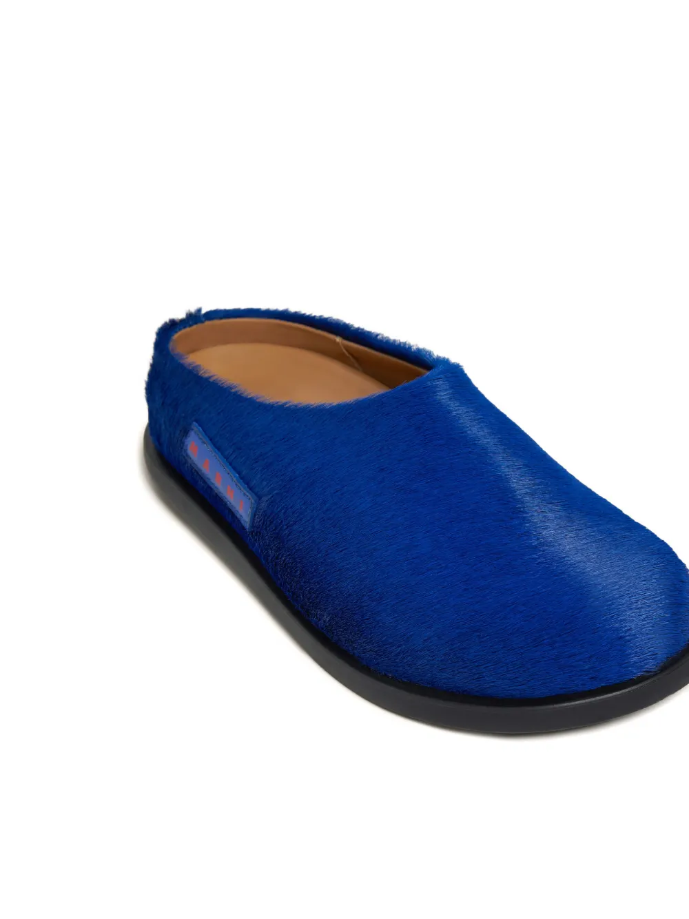 Marni Kids Sneakers met patch en bont Blauw