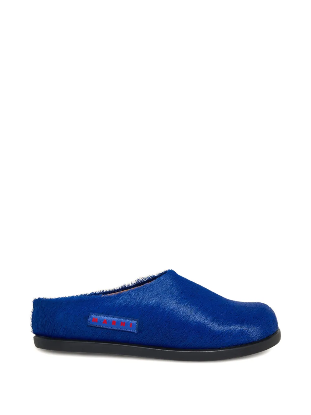 Marni Kids Sneakers met patch en bont Blauw