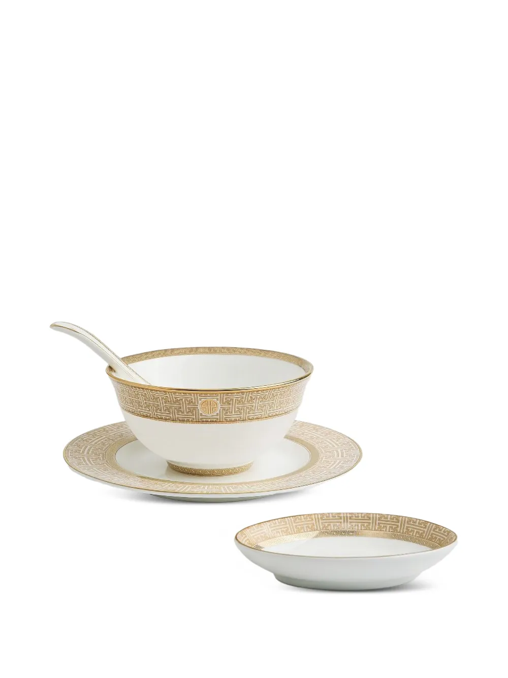 Shanghai Tang Tang Shou gold-trim bowl - Bianco