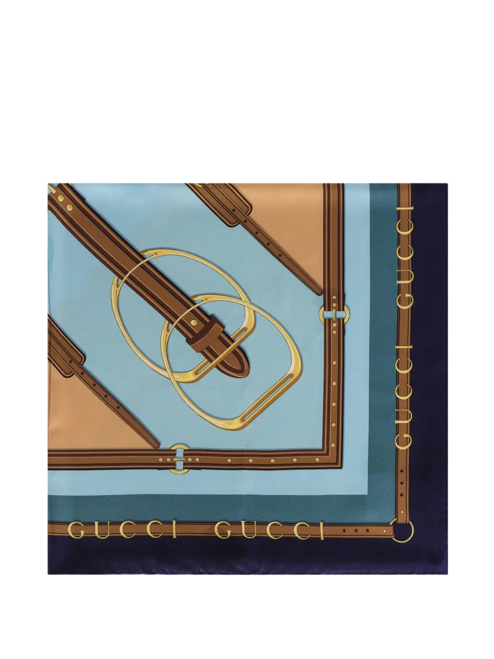 Gucci printed scarf - Blau