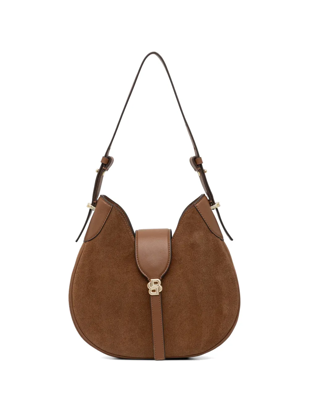 BOSS logo-plaque tote bag - Marrone