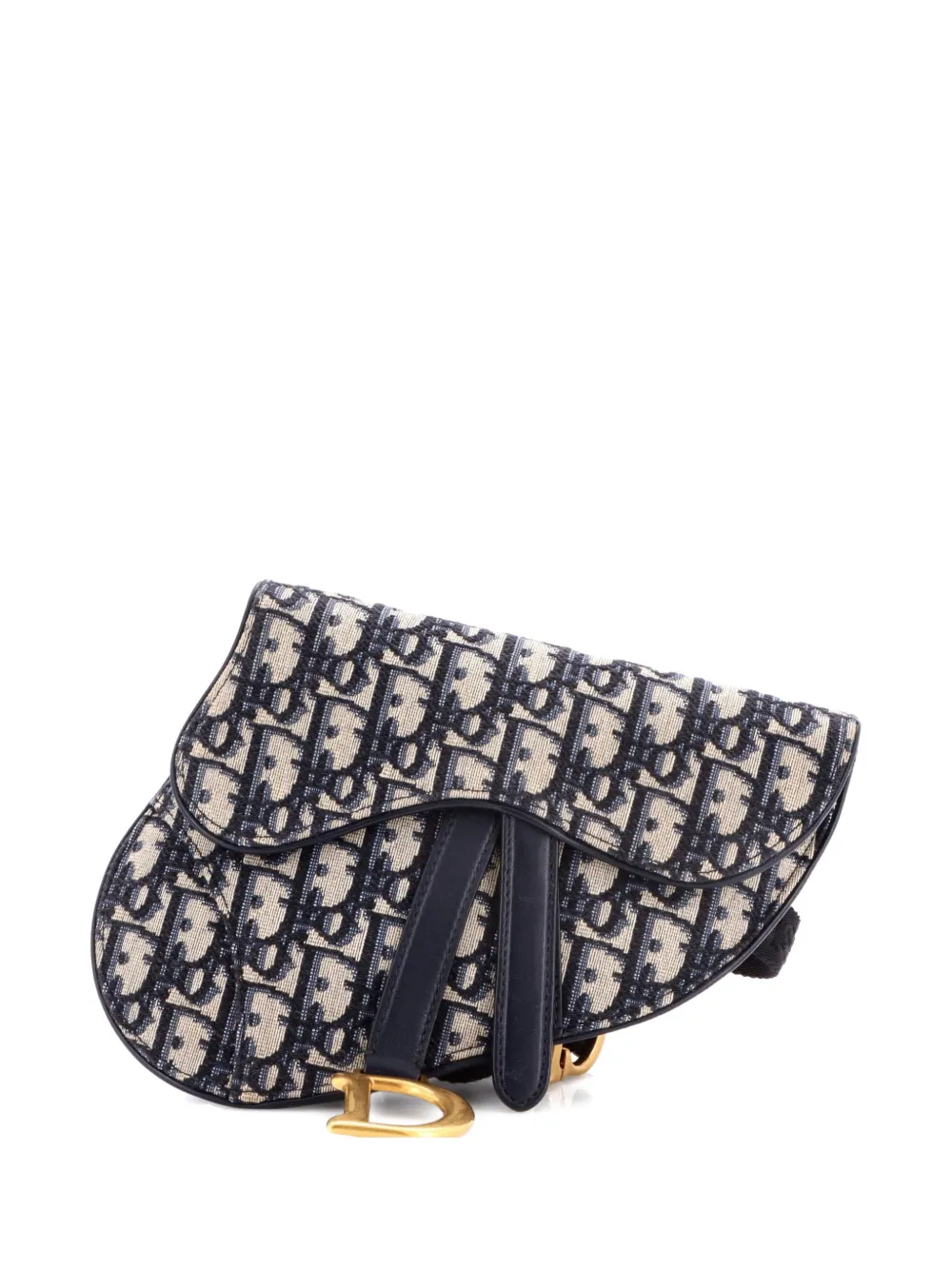 Christian Dior Pre-Owned Saddle Oblique Canvas belt bag - Blu