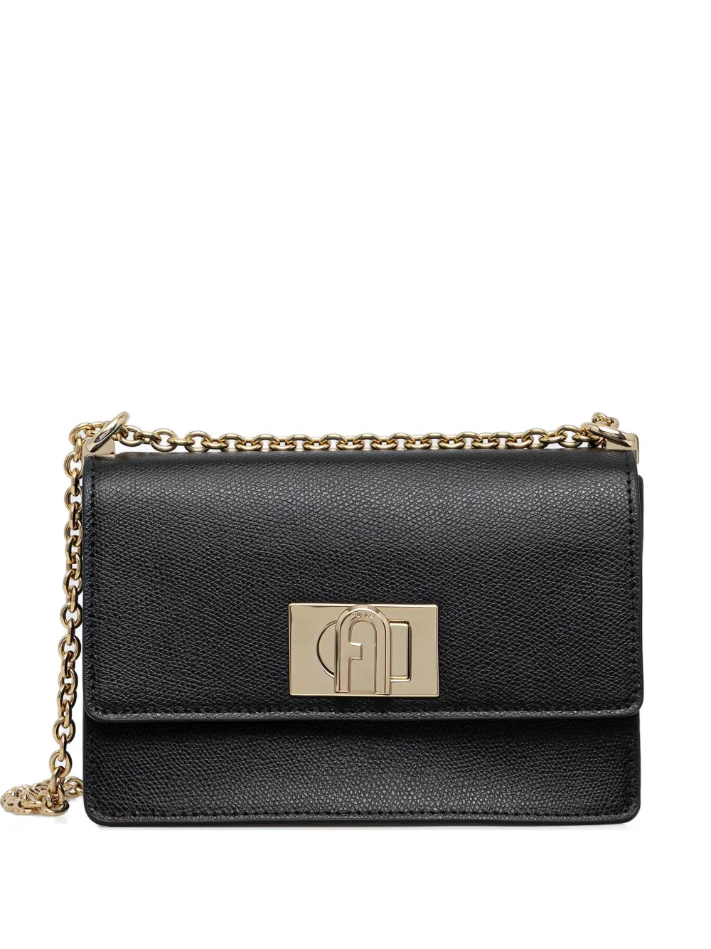 Furla chain lock mini shoulder bag - Nero