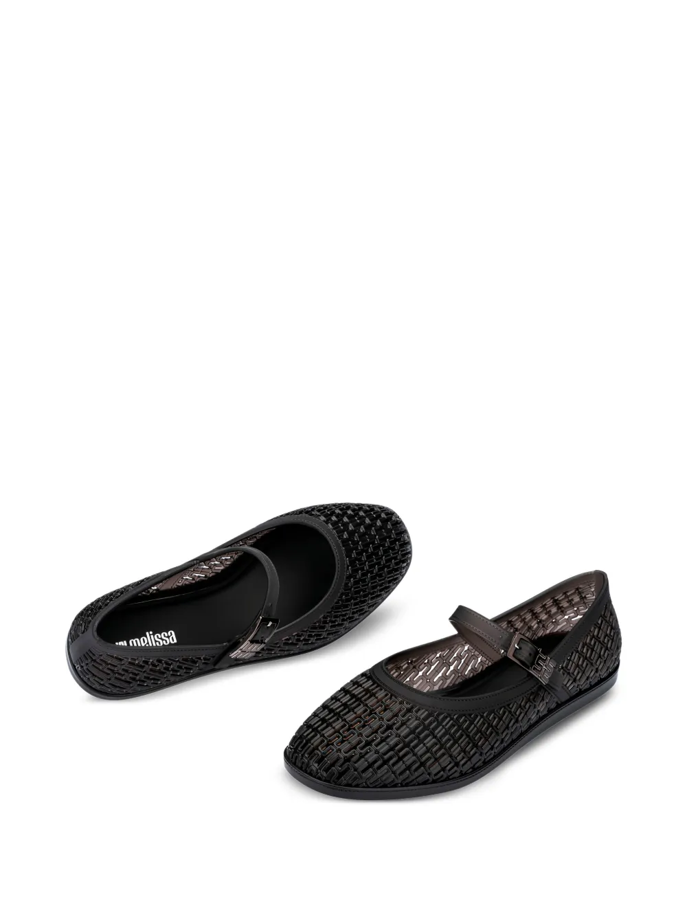 Melissa Harper ballerina's met gesp Zwart