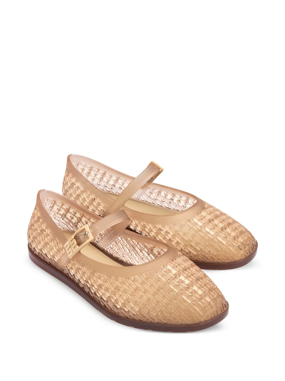 Melissa Harper ballerina's met gesp Beige