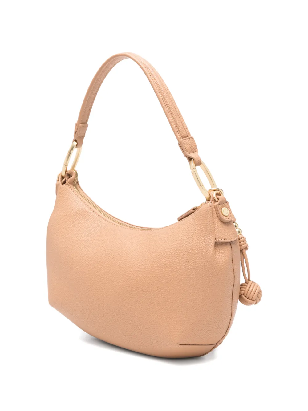 Beth Heart-Charm Leather Tote Bag