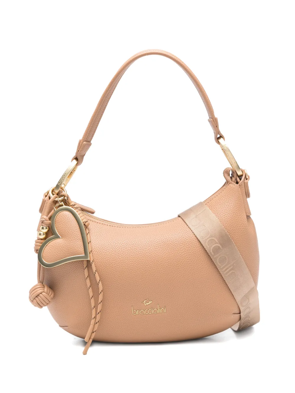 Braccialini Beth heart-charm leather tote bag - Toni neutri
