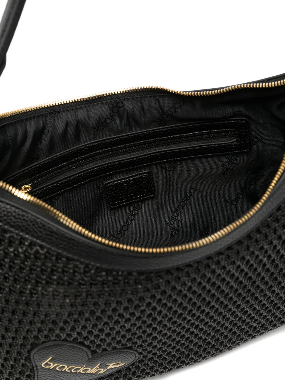 Beth Tricot Top-Zip Shoulder Bag
