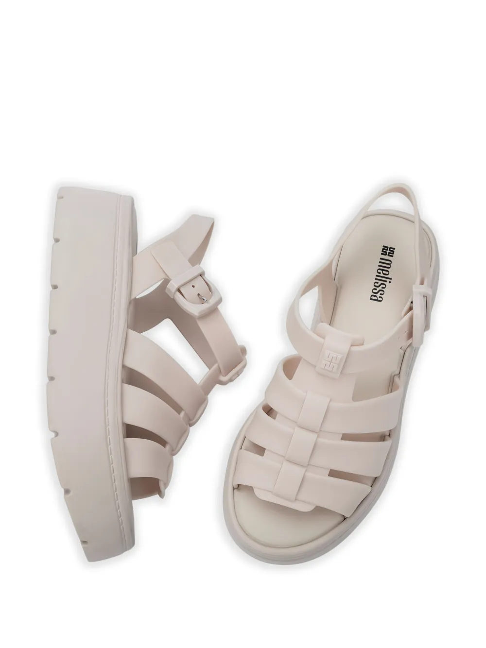 Melissa Up sandalen met plateauzool en bandje Beige