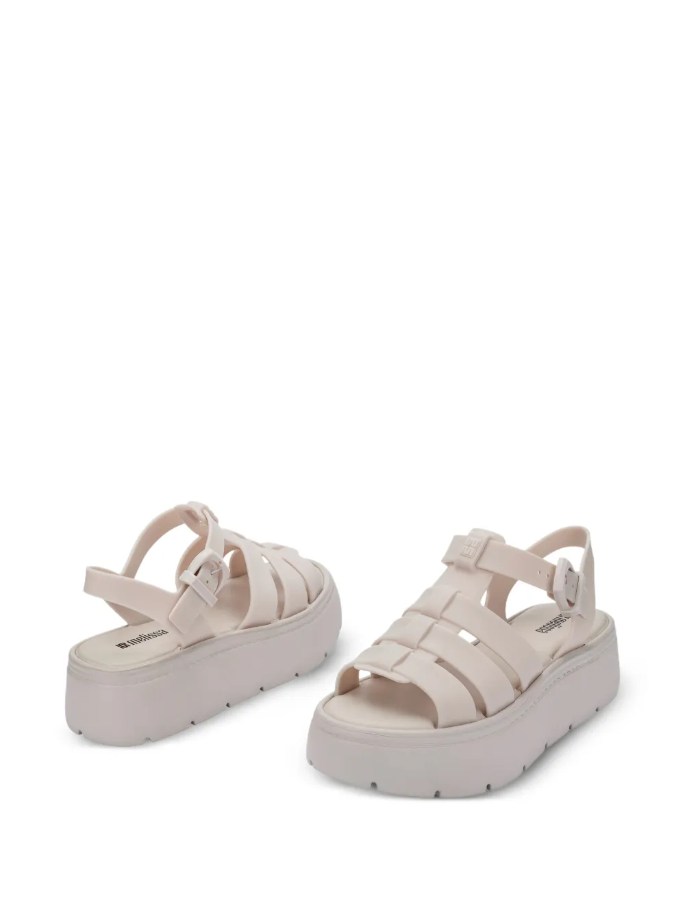 Melissa Up sandalen met plateauzool en bandje Beige