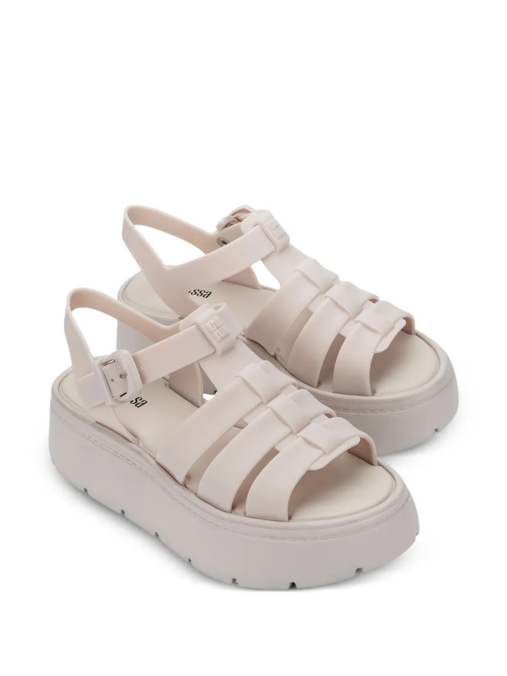 Melissa Up sandalen met plateauzool en bandje Beige