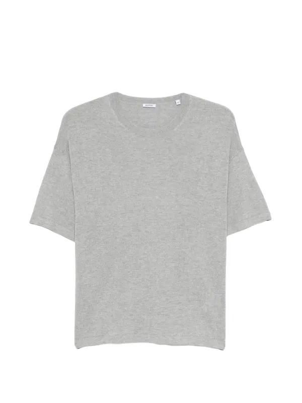 ASPESI Crew Neck Short-sleeve T-shirt in Grey