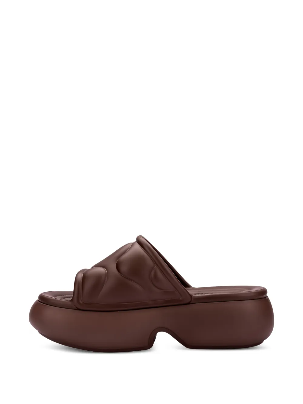 Melissa Free Puff slippers met plateauzool Bruin