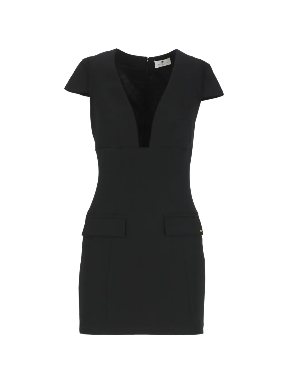 Elisabetta Franchi V-neck mini dress - Nero