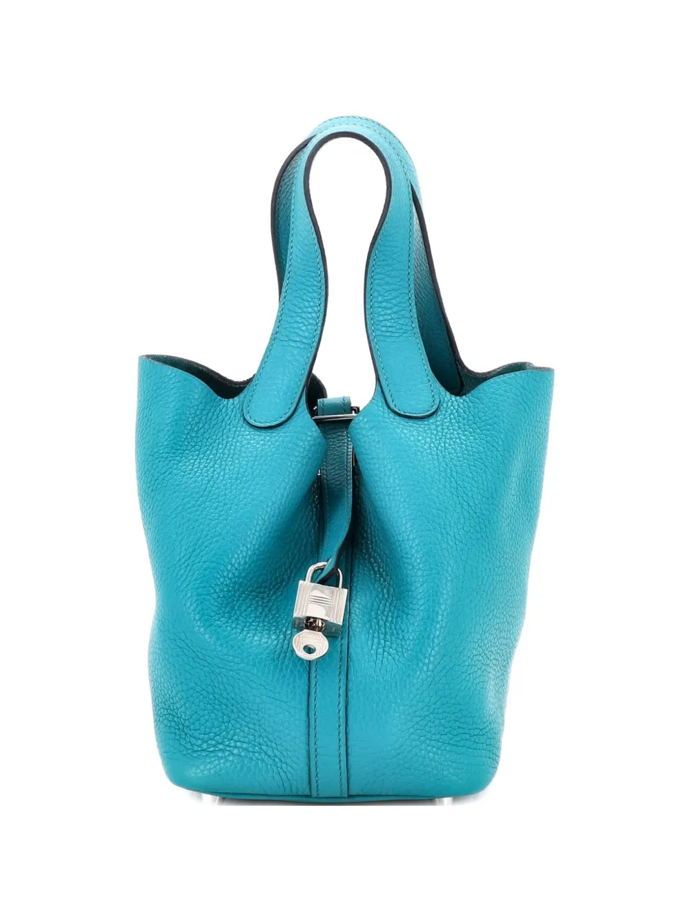 Hermès Pre-Owned Picotin Lock Bag Clemence PM bucket bag - Blu