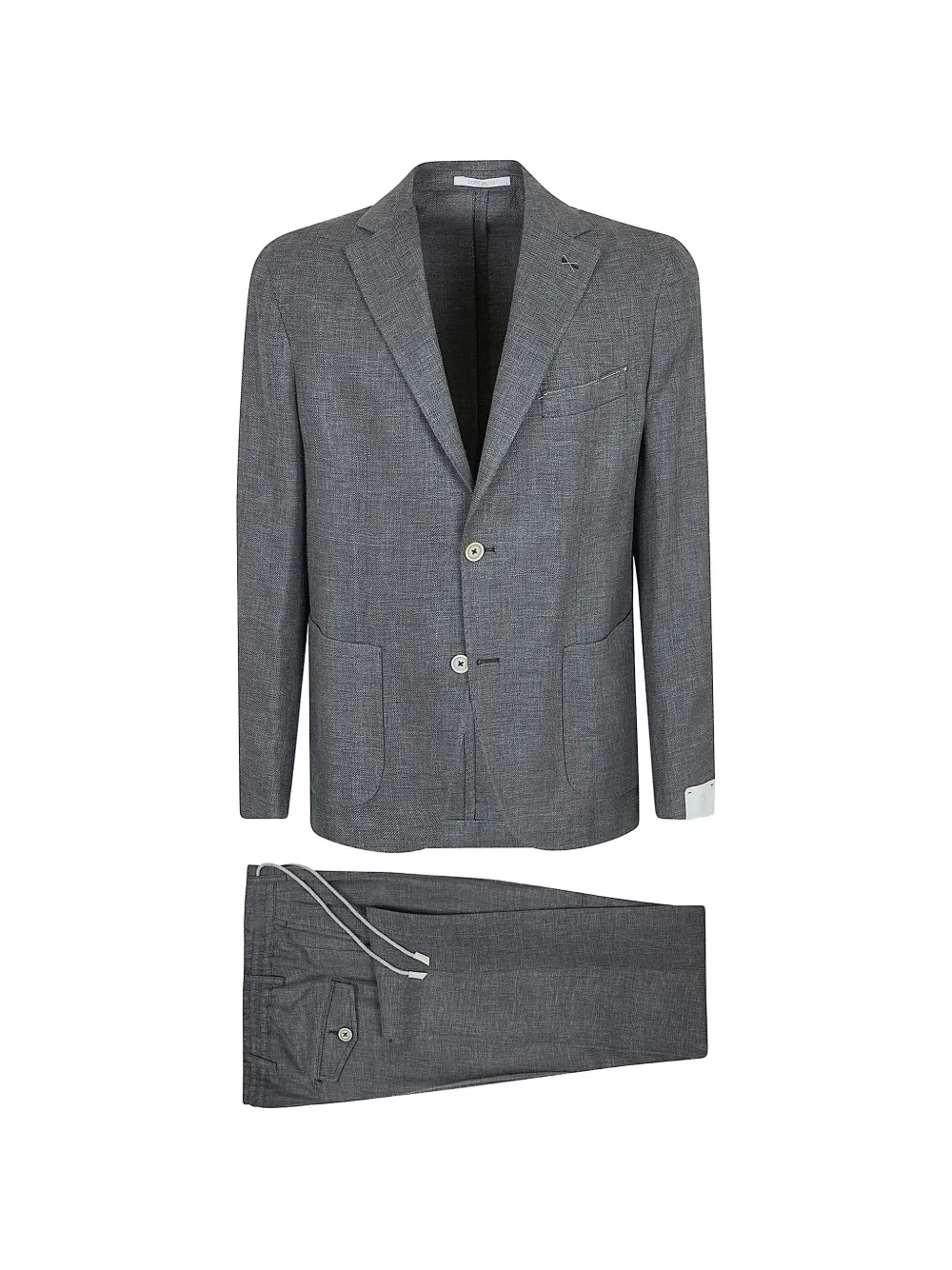 Eleventy single-breasted notched-lapel blazer - Grigio