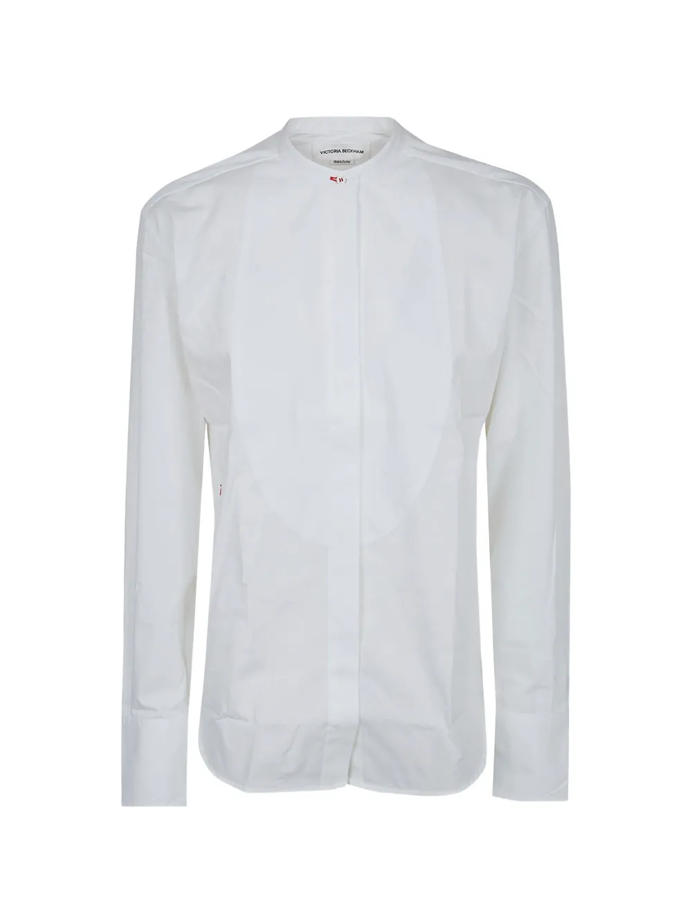 Victoria Beckham bib-detail buttoned shirt - Bianco