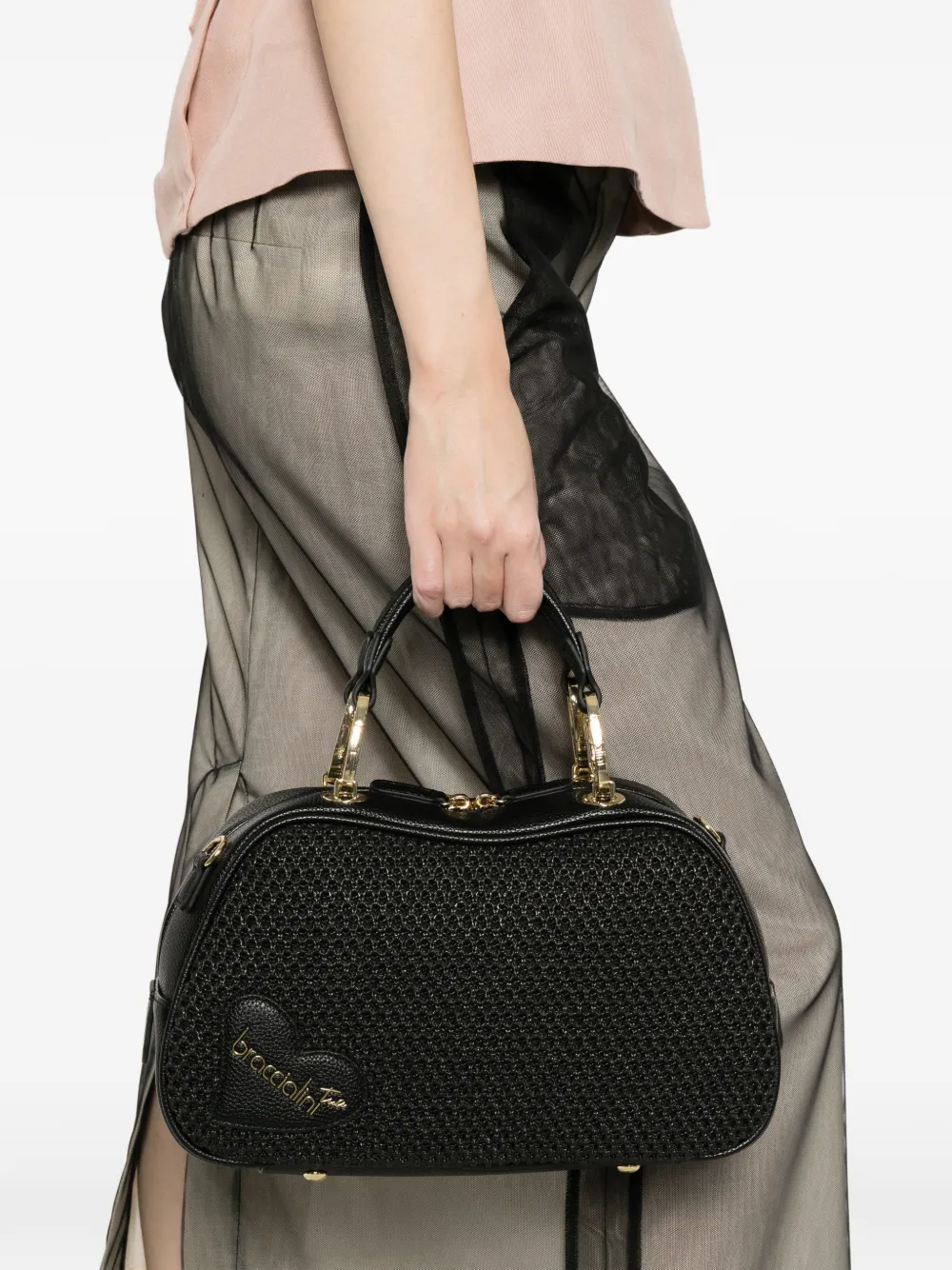  Braccialini Candy Heart-applique Tote Bag - Black 