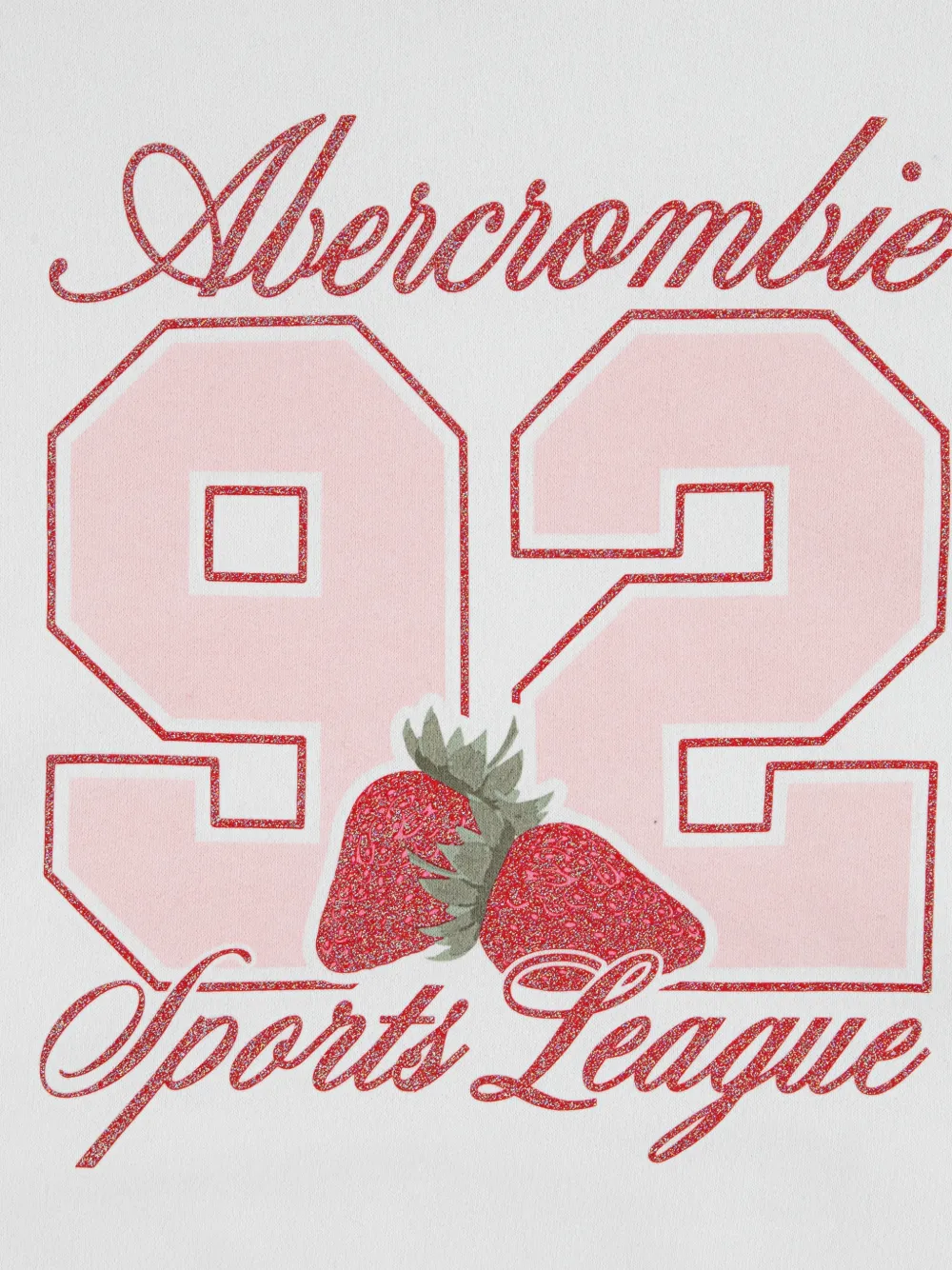 ABERCROMBIE FITCH KIDS Hoodie met grafische aardbeiprint Wit
