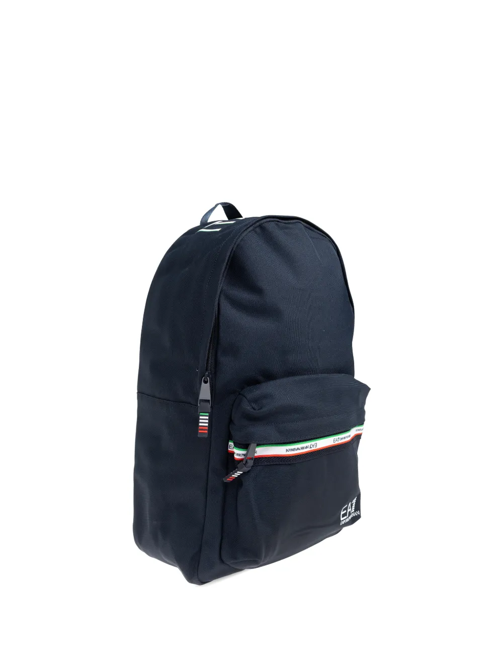 Ea7 Emporio Armani striped logo backpack - Blu