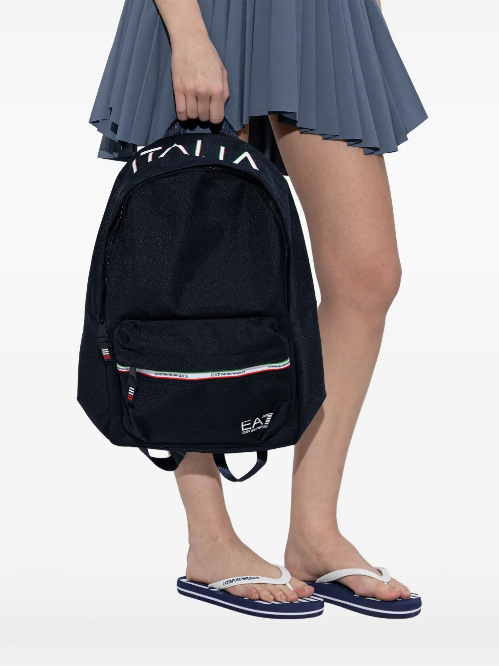 Striped Logo Backpack