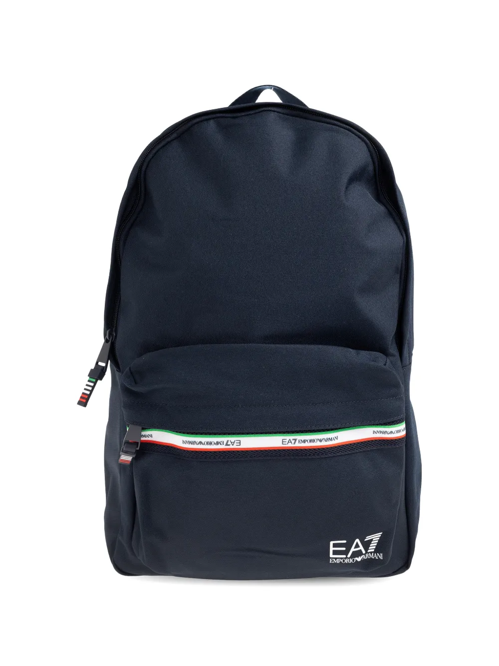 Ea7 Emporio Armani striped logo backpack - Blu