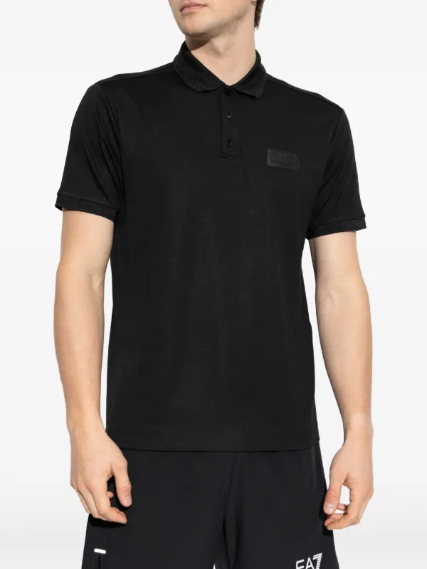 Ea7 Emporio Armani ロゴポロシャツ | ブラック | FARFETCH JP
