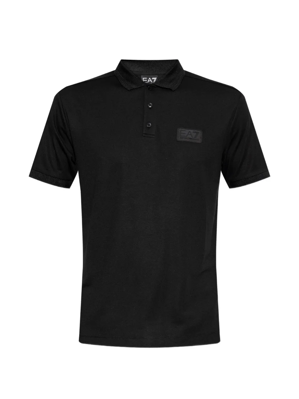 Ea7 Emporio Armani button logo polo shirt - Schwarz