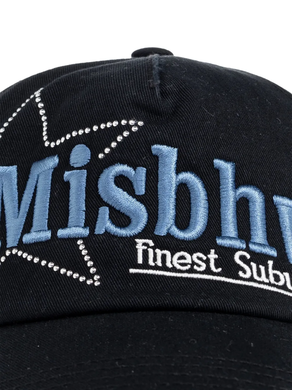  Misbhv Distressed Embellished Cap - Black 