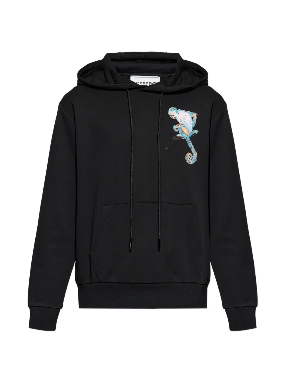 Iceberg drawstring graphic hooded sweatshirt - Schwarz