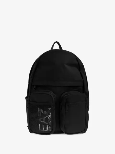 Ea7 Emporio Armani mochila con logo y bolsillo