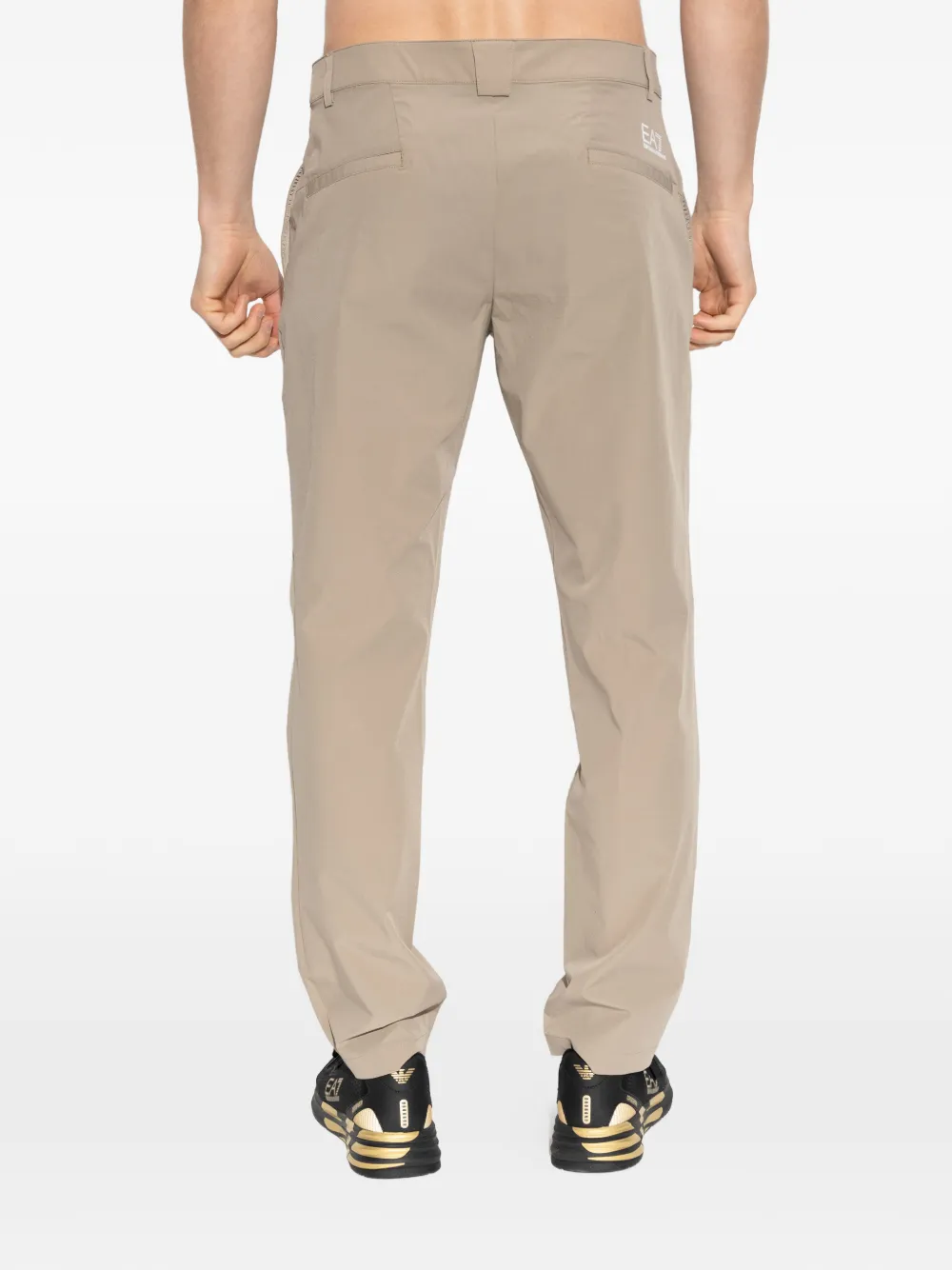 Ea7 Emporio Armani Broek met zijzak Beige