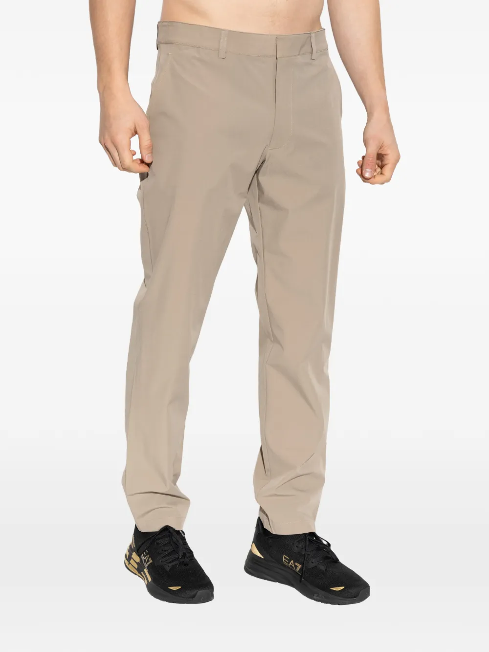 Ea7 Emporio Armani Broek met zijzak Beige