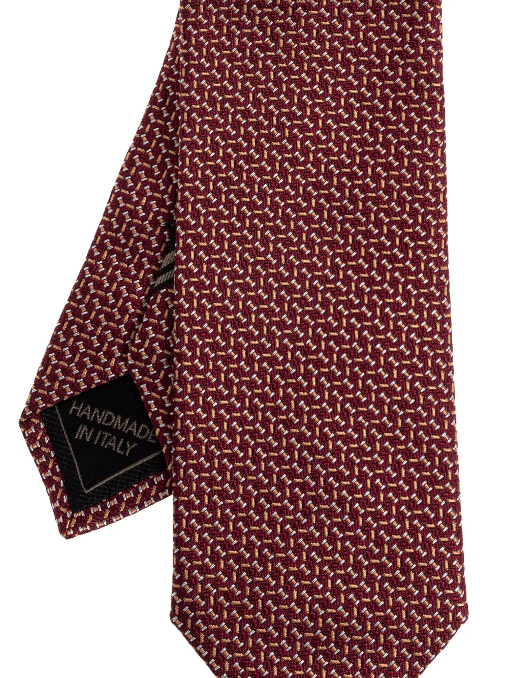  Brioni Patterned Silk Tie - Red 