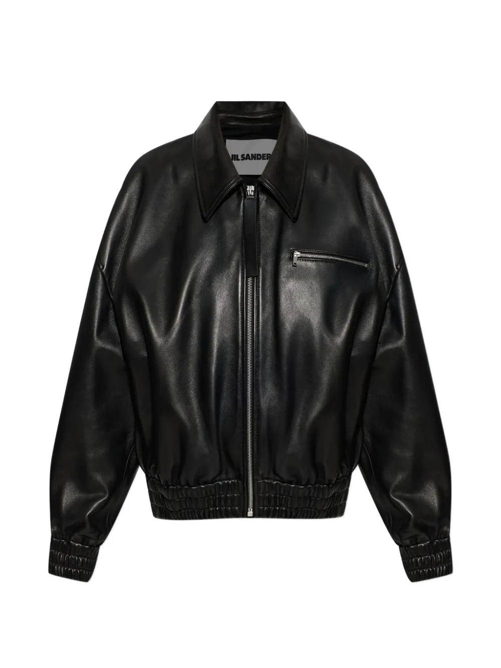Jil Sander Bomber con zip - Nero