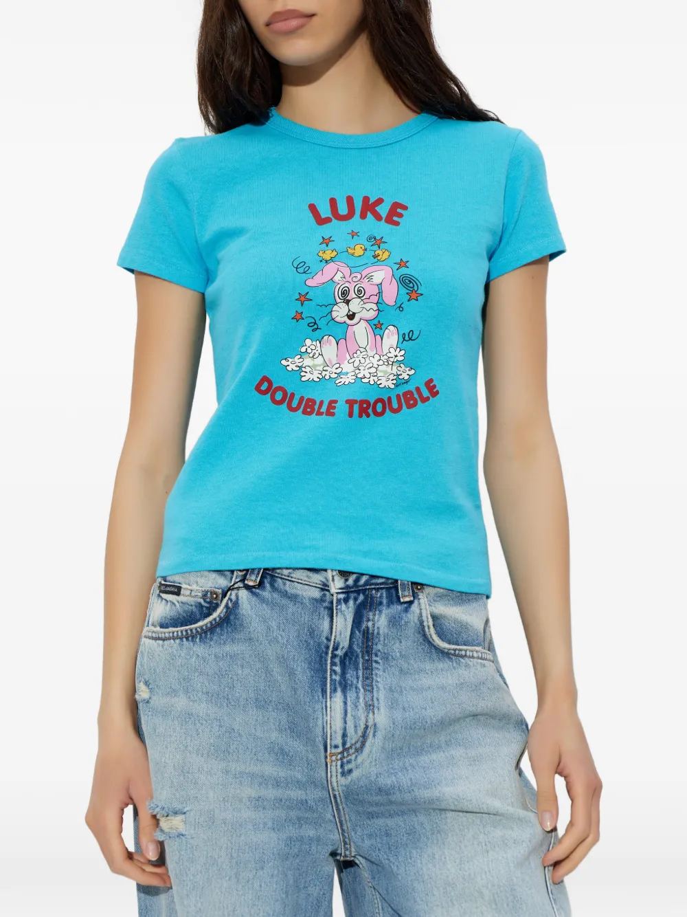 Kenzo T-shirt met print Blauw