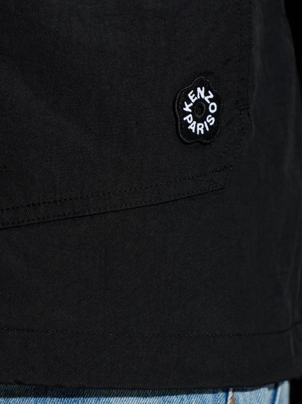 Kenzo Jack met capuchon en zak Zwart