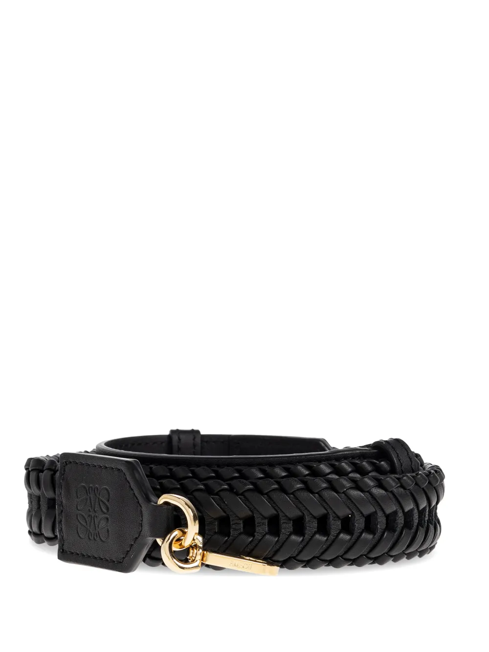 LOEWE braided bag strap - Nero