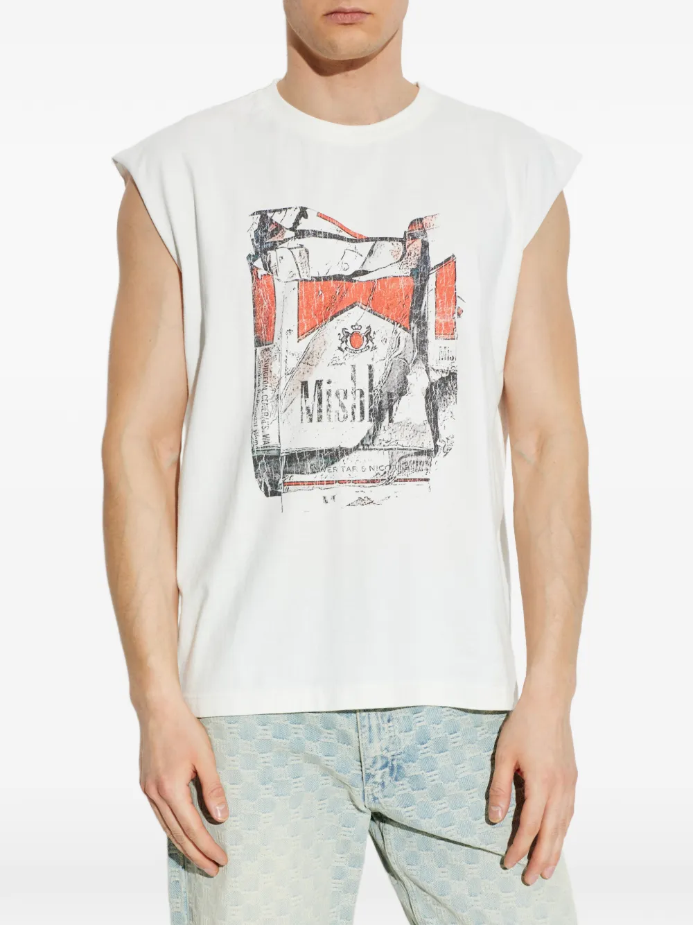  Misbhv Graphic Sleeveless T-shirt - White 
