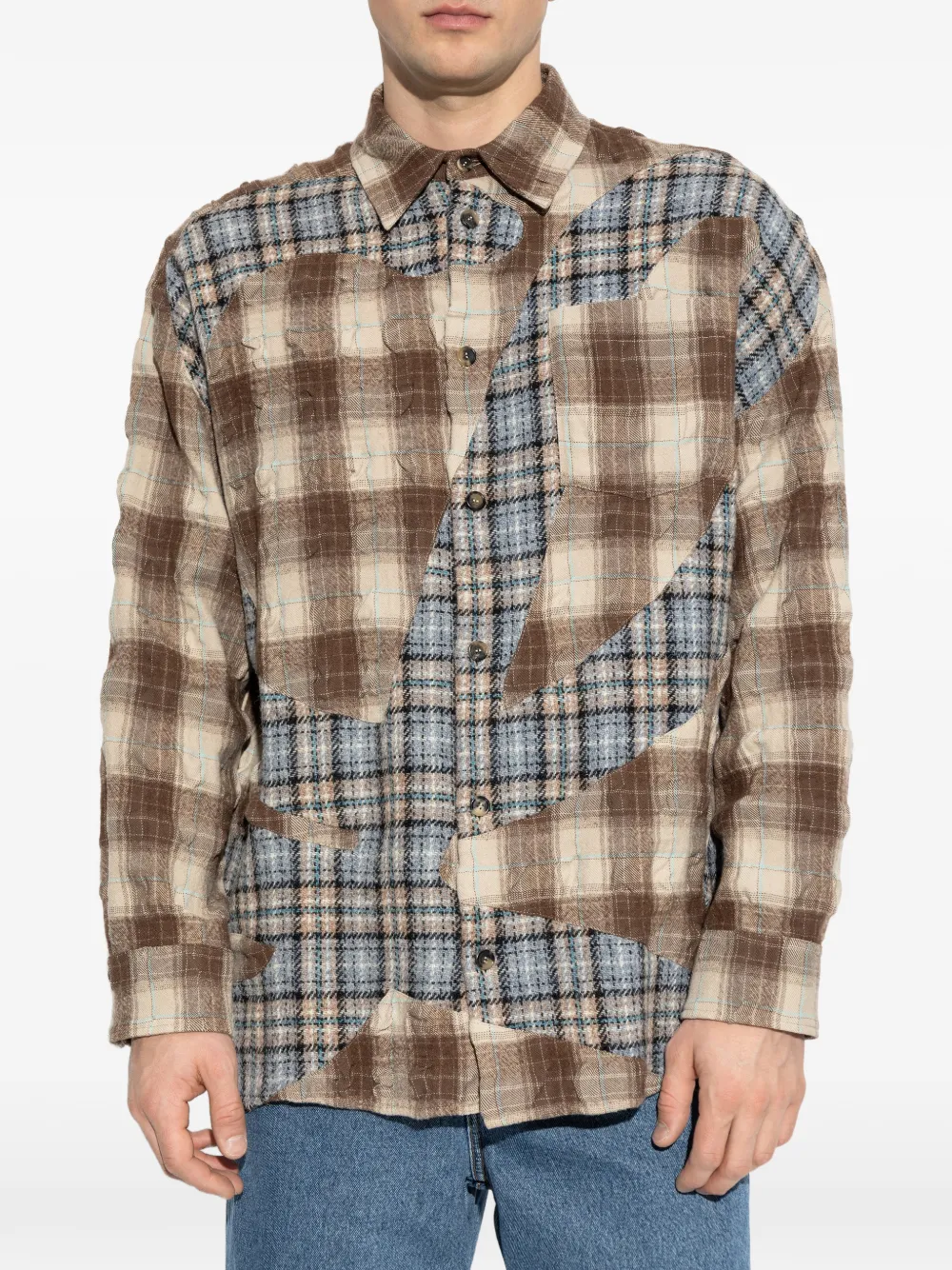  Loewe Patchwork Shirt - Brown 