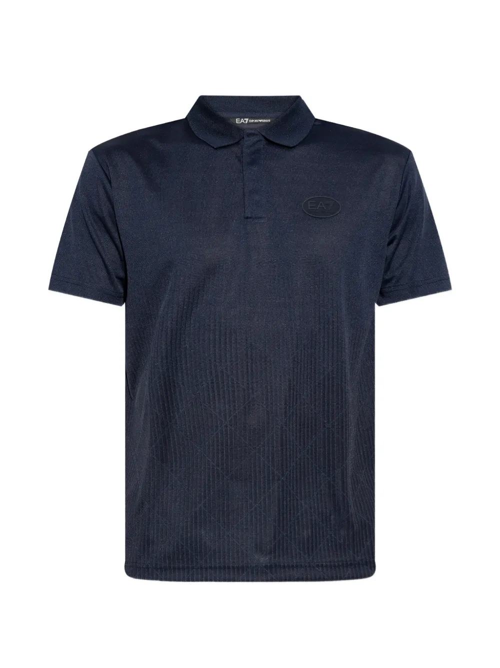 Ea7 Emporio Armani logo-patch polo shirt - Blu