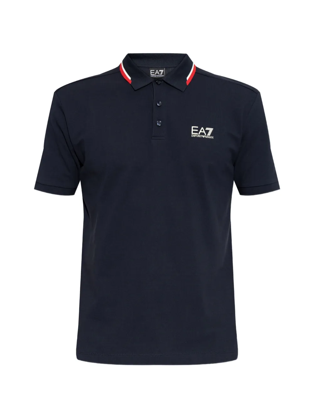 Ea7 Emporio Armani logo-pront polo shirt - Blu
