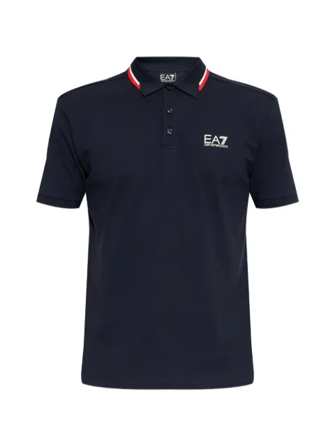 Ea7 Emporio Armani playera tipo polo con logo estampado