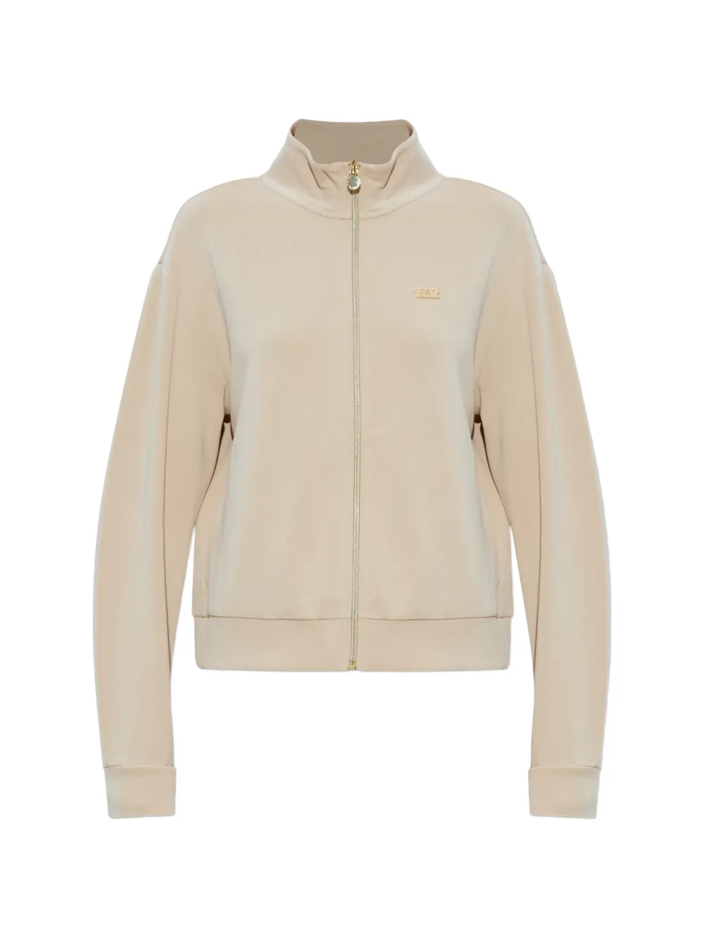 Ea7 Emporio Armani zip-up logo-detail sweatshirt - Toni neutri